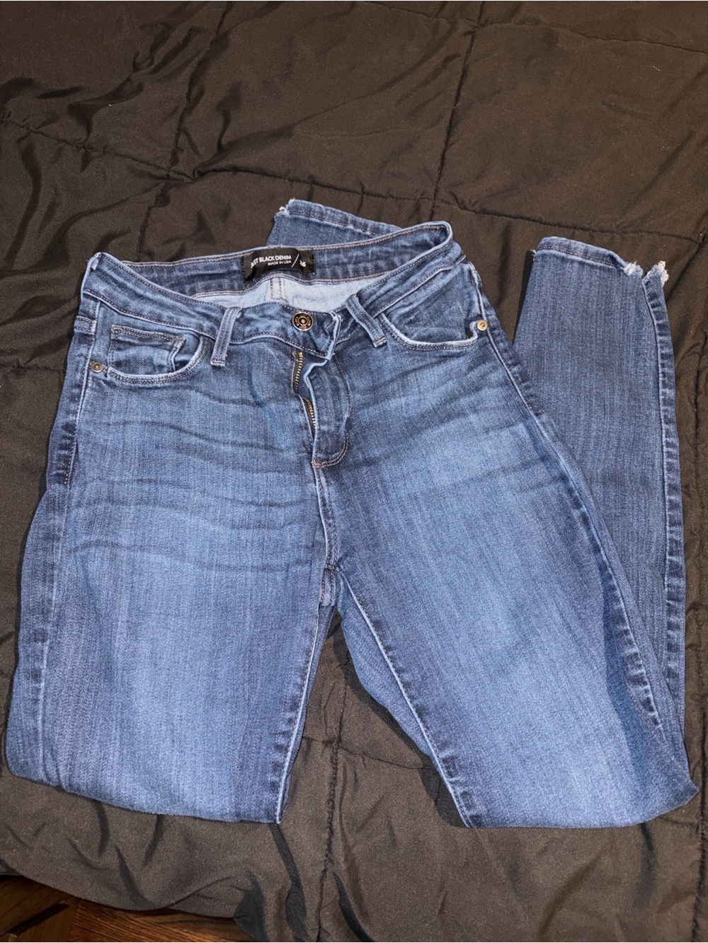 Just Black Denim Blue Skinny Jeans - Classic Mid Wash